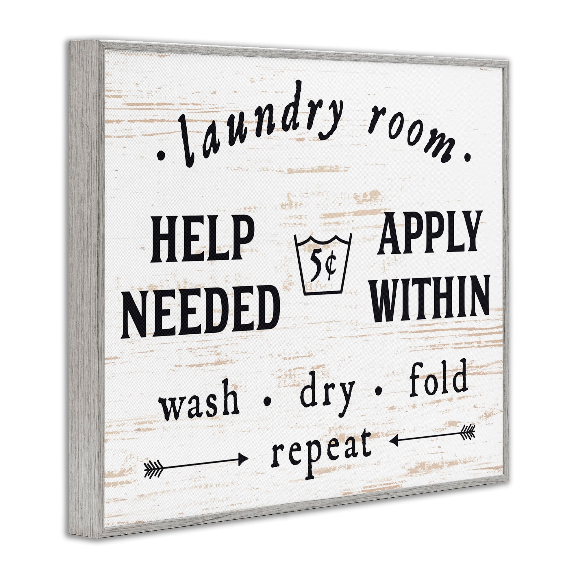 Stupell IndustriesLaundry Room Help Needed Apply WithinFramed Wall Art by Lettered and Lined