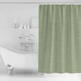 thumbnail image 2 of Vintage Linen Shower Curtain Set ，Waterproof Fabric Shower Curtains Pastoral Sage Green Linen Texture Farmhouse Shower Curtains for Bathroom,Bathroom Decor 36"x78", 2 of 7