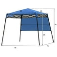 thumbnail image 3 of Gymax 7x7 FT Slant Leg Pop-up Canopy Tent Shelter Adjustable Portable Carry Bag Blue, 3 of 10
