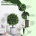 thumbnail image 3 of LXNRMHCH 27.2" Artificial Boxwood Topiary Set of 2 Spike, Fake Plants Boxwood Balls Greenery Bushes, Uv Resistant Artificial Outdoor Plants Shrubs for Front Porch Decor, Home Faux Plants Indoor C108, 3 of 3