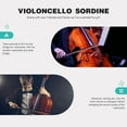 thumbnail image 3 of Miangastore Professional Rubber Portable Violoncello Silencers Cello Practice Sordine, 3 of 8