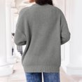 thumbnail image 5 of Aboser Long Sleeve Fall Cardigan Sweaters for Women Dressy Button Up Cardigans Warm Cable Knit Sweater Coats Loose V Neck Outwear with Pocket, 5 of 8