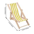 thumbnail image 2 of Accessoires pour maison de poupée, mini meubles, chaise de plage pliable pour poupée à l'échelle 1/12 (rayure jaune), 2 of 4