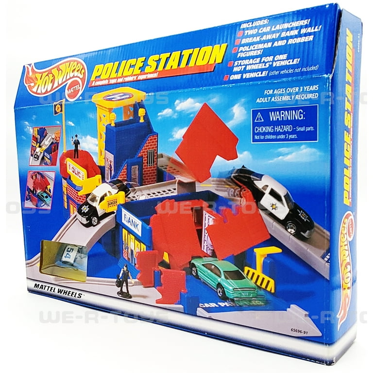 Hot Wheels Police Station Bank Heist Play Set 1998 Mattel 65696