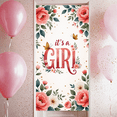thumbnail image 7 of Floral Design Baby Shower Banner Rose Pattern Butterfly Decoration It's a Girl for Baby Party Newborn Celebration Gender Reveal, 7 of 7