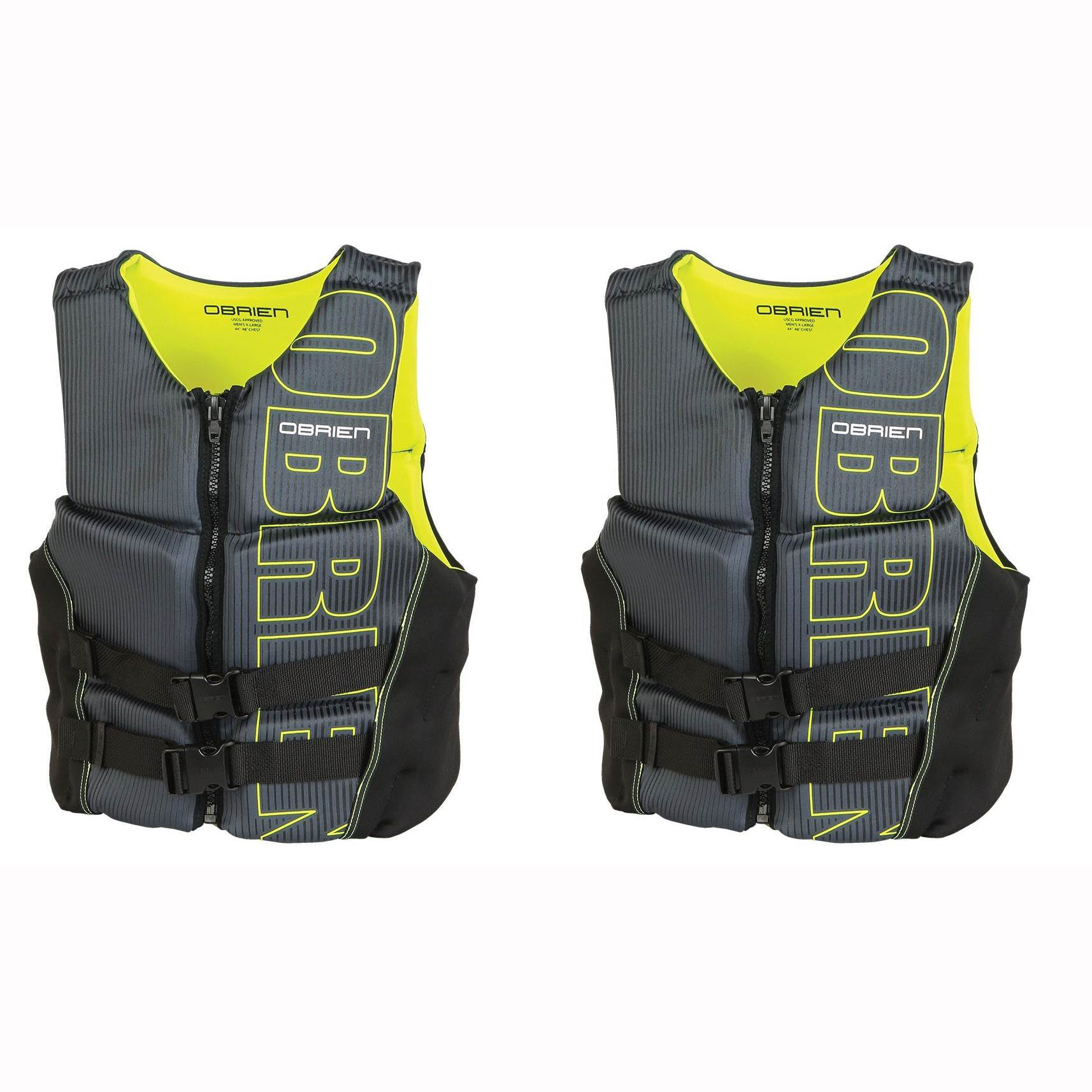 Open Box OBrien BioLite Series Men's Flex V Back Life Vest Size 2XL Yellow 