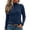 Blue, variant on Long Sleeve Knit Shirts for Women Mock Neck Ribbed Pullover Slim Fit Casual Basic Everyday Fall Sweater Tops
