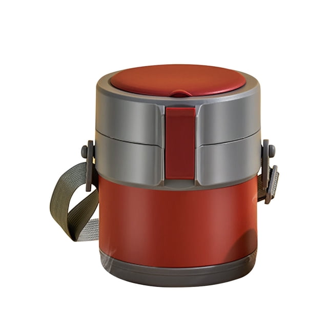 TIMIFIS Lunch Jar Stainless Steel Vacuum Lunch Box Insulated Pot Can Be Filled with Water Insulated Barrel Portable Lunch Box Meal Prep Containers Kitchen Gadgets