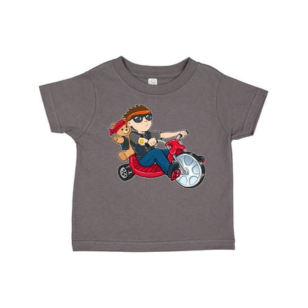 

Inktastic Boy Riding Tricycle in Biker Gear with Teddy Bear Gift Toddler Boy or Toddler Girl T-Shirt