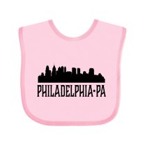 Inktastic Philadelphia Pennsylvania City Skyline Boys or Girls Baby Bib