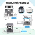 thumbnail image 3 of Ktaxon Outdoor Wooden Playhouse for Kids with Solar Lights, 61-Piece Pretend Kitchen Set, Black & White, 3 of 8