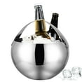 thumbnail image 2 of Fiocias Stainless Steel Ice Bucket Bottle Cooler Bowl for Pub Bar with Handle 2L 2L Silver, 2 of 9