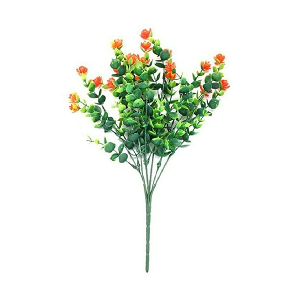 Billuyoard Ramo de eucalipto de siete puntas Flores artificiales decoraciones de flores