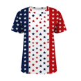 thumbnail image 4 of MEICHEN Women's Short Sleeve Usa 250th Anniversary Blouse Fashion Crew Neck Print T Shirt Summer Patriotic Graphic Tee, 4 of 4