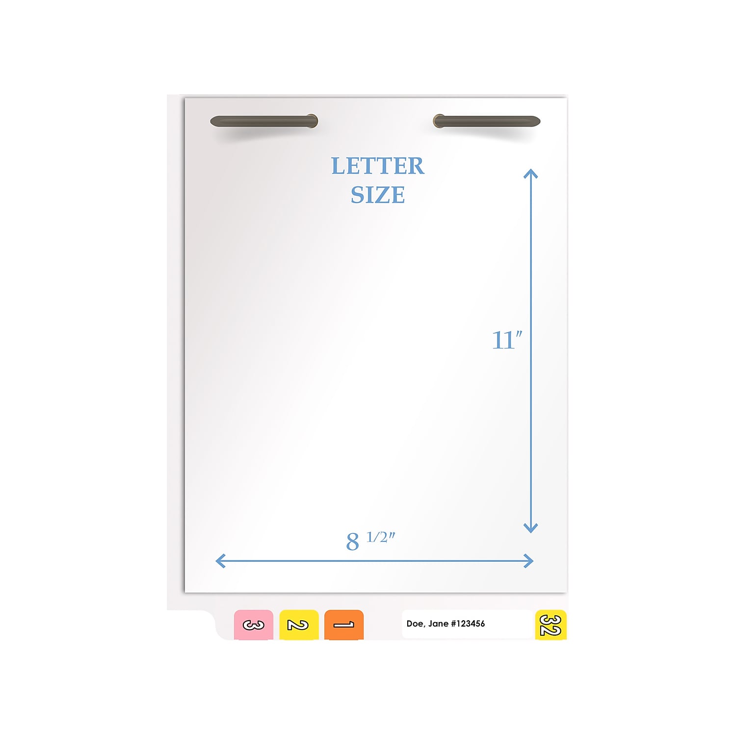 Medical Arts Press Heavy Duty End Tab File Folder Straight-Cut Letter Size White 40/Box