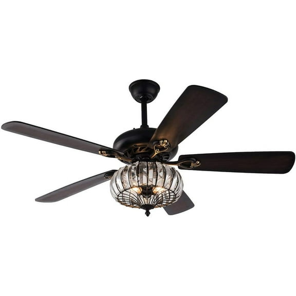 52" Modern Ceiling Fan with Lights and Remote, Ceiling Fan Light w/Timing Function Healthy and Energy-Saving for Bedroom Living Room Kitchen