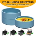 thumbnail image 2 of Silicone Air Fryer Egg Pan, Reusable Sous Egg Bite Maker Air Fryer Egg Mold Individual Microwave Egg Cooker Blue 4Pcs, 2 of 7