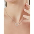 thumbnail image 2 of Leander Initial Necklaces for Women, Birthday Gifts for Wife, 0.285 Carat Moissanite Heart Necklace, 925 Sterling Silver Letter Necklace, Christmas Anniversary Valentine's Day Gifts for Her, 2 of 6