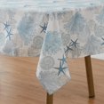 thumbnail image 5 of Nautical Coastal Rectangle Tablecloth Starfish Coral Seashell Print Table Cloth Waterproof Resistant Durable Table Cover for Kitchen Dining Room Indoor/Outdoor Party 60 x 84 Inches, 5 of 6