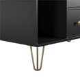 Novogratz Owen 3 in 1 Media Dresser and Desk Combo, Black
