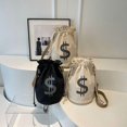 thumbnail image 4 of Canvas Quilted Drawstring Backpack, 4 of 5