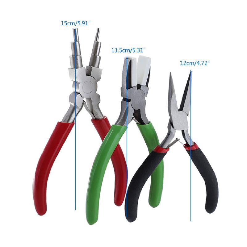 Yokua Beading Jewelry Making Tools 3 PCS Jewelry Plier Wire Cutters Combo Tool