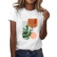 thumbnail image 1 of Blusa informal de manga corta con cuello redondo y estampado de verano a la moda para mujer Pompotops hkajfhjk468260, 1 of 6