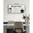 thumbnail image 2 of SHENIFY Kitchen Rules Wall Decor Funny Inspirational Quote Decor Modern Rustic Farmhouse Kitchen Hanging Decoration 8x16in Natural Framed, 2 of 5