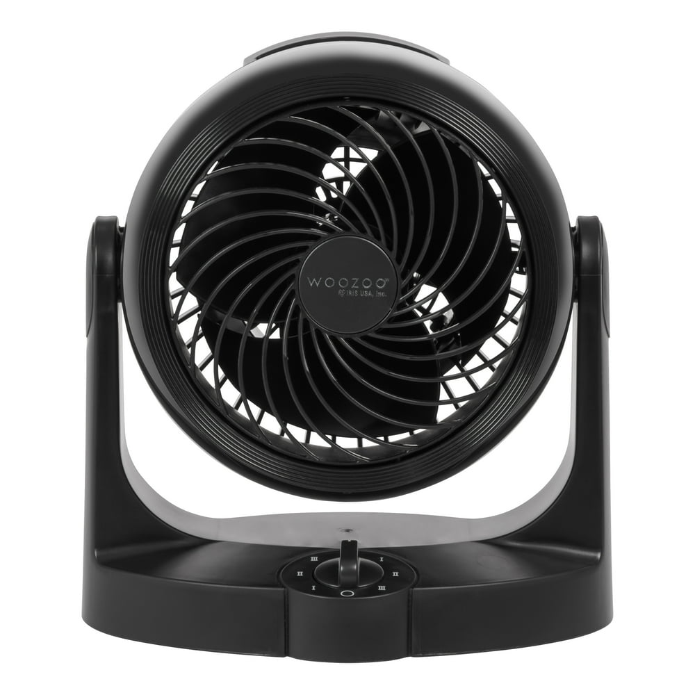 Woozoo Quiet Personal Desktop Circulating Fan, Black