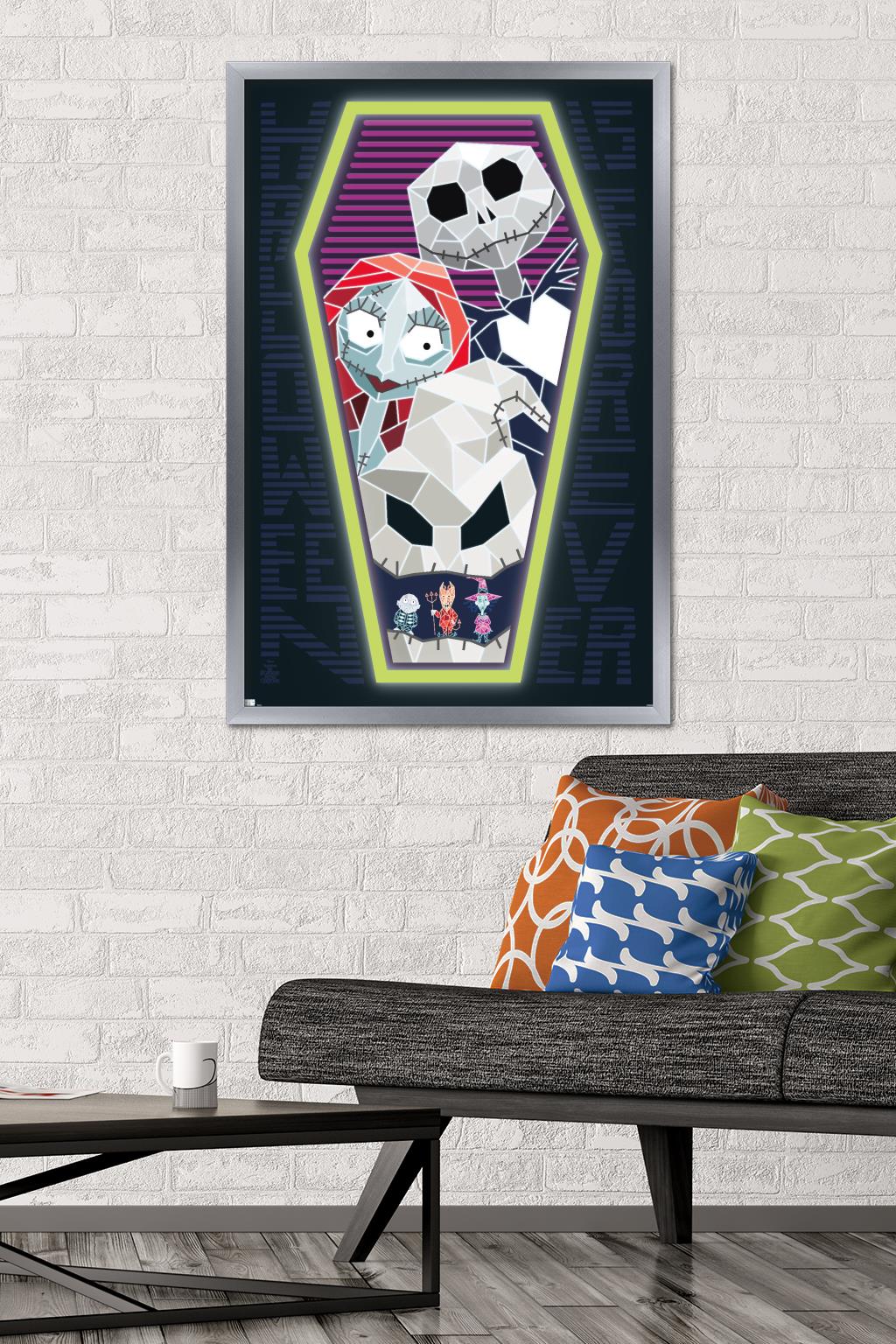 Disney Nightmare Before Christmas - Coffin Wall Poster, 22.375" x 34", Framed