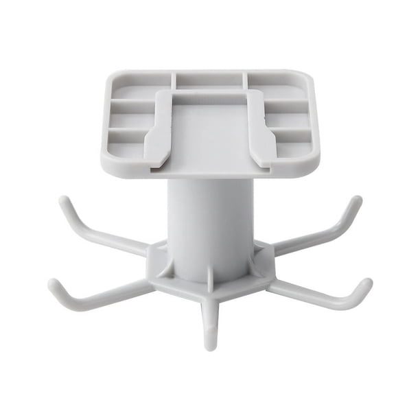 Juego de 2 soportes para utensilios de cocina giratorios de 360°, gancho para gabinete, soporte para utensilios de cocina, sin orificio de perforación, gancho de almacenamiento, estante organizador de