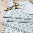 thumbnail image 6 of over&back Set of 4 Hand-Blocked Placemats - Colorful Dining Table Mat - Each Placemat is Unique - 100% Cotton - Machine Washable - Kitchen and Home Decor - Green Flower, 6 of 10
