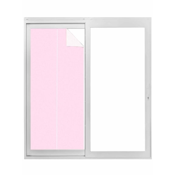 Pure Apricot Window Privacy Film, Simple Solid Color Static Cling UV Sun Blocking Tint Film Heat Control Windows Films for Bedroom Bathroom, Window Stickers 23.6"x59"