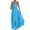 Blue, variant on Women’s Pleated Maxi Dress with Spaghetti Straps and Square Neckline Flowy Long Dress for Casual or Formal Occasions Purple M