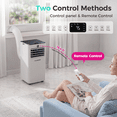 thumbnail image 5 of HAUSHOF 10000 BTU Portable Air Conditioner for Rooms up to 450 Sq.Ft, 4-in-1 Portable AC Unit with Cool, Fan, Dry & Sleep Modes, Remote Control, Window Kit Included, White, 5 of 10