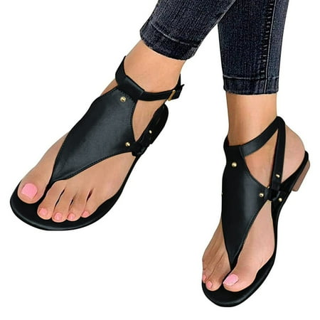 

Summer Shoes for Women Casual and Comfortable for Wedding 37 Black Leather
