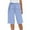 Blue, variant on lmcalzta Shorts for Women Drawstring Mid Waisted Straight Leg Fitting Pants Multi Pockets Trendy 2024
