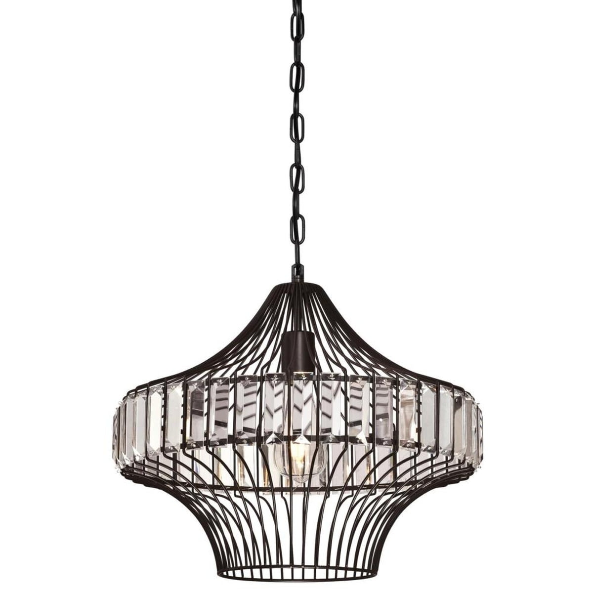 Westinghouse Lighting Crystal Prism 1-light Chandelier - Matte Black