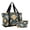 Patchwork Astro, variant on Dry Wet Separated Sports Duffel Handbag Bags, Gym Crossbody Bag with Detachable Strap/Cosmetic Pouch, Sea-fish Print