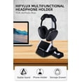 thumbnail image 2 of EGNMCR Solid Aluminum Desktop Headphones Hanger Base Stand for Max Headphones USB Adapter, 2 of 7