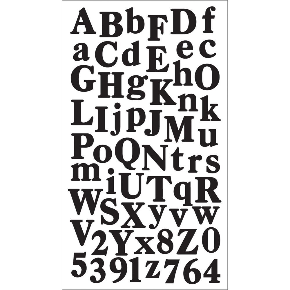 Sticko Alphabet StickersCalent Black Small