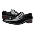 thumbnail image 3 of Tawop Men Dress Shoes Clearance Faux Leather Casual Comfy Business Lace Up Pointy Toe Oxfords Black Size:7, 3 of 3
