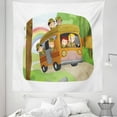 thumbnail image 1 of Camper Tapestry, Scouts Going Camping Cartoon Outdoor Adventure Themed Illustration, Fabric Wall Hanging Decor for Bedroom Living Room Dorm, 5 Sizes, Multicolor, by Ambesonne, 1 of 1