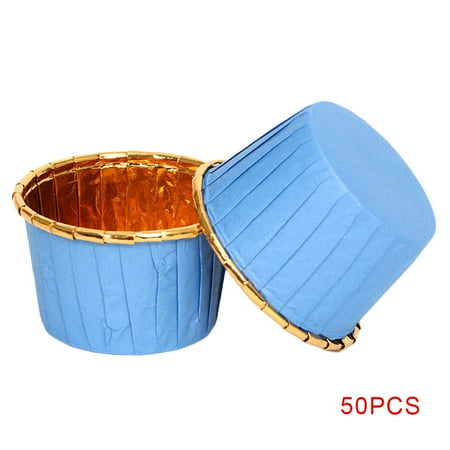 

Jooan s Kitchen 50pcs Cupcake Cups Disposable Muffin Liners Small Baking Cups Round Aluminum Foil Cake Desserts Trays Containers