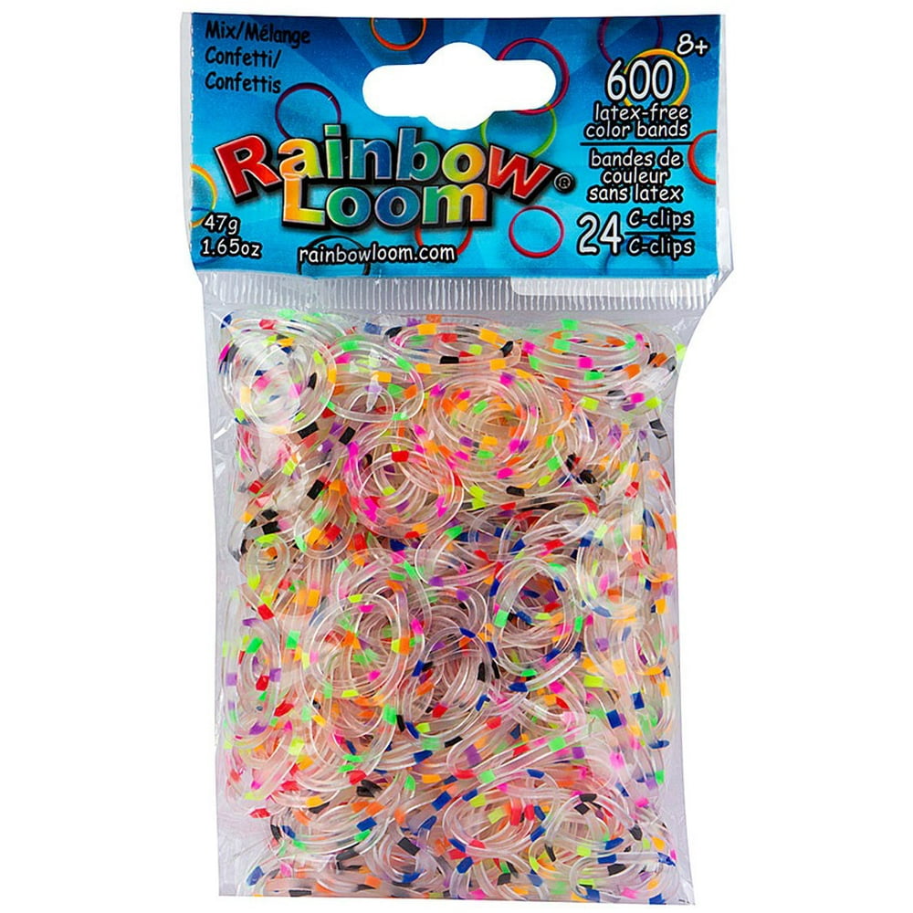 Rainbow Loom Jelly Mix Confetti Rubber Bands Refill Pack [600 ct