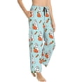 thumbnail image 2 of Xecao Rabbit Is Eating Carrots Women's Straight Lounge Pajama Pants: The Epitome of Relaxed Sleepwear, 2 of 9