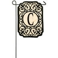 thumbnail image 4 of evergreen filigree monogram e applique garden flag, 12.5 x 18 inches, 4 of 7