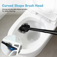 thumbnail image 2 of Toilet Brush and Plunger Set Curved Design Head for Deep Cleaning Heavy Duty Toilet Bowl Brush and Plunger Combo with Holder for Bathroom Cleaning Black 1 Pack, 2 of 4