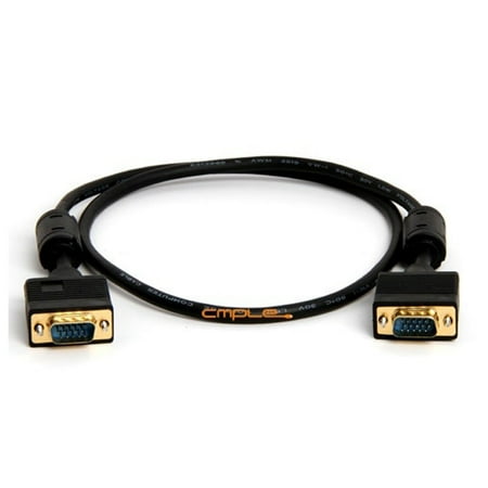 - Cmple SVGA Super VGA M/M Monitor Cable w/ ferrites (Gold Plated) 3FT