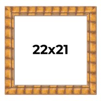 22x21 Frame Beige Real Wood Picture Frame Width 3 inches | Interior Frame Depth 0.5 inches |